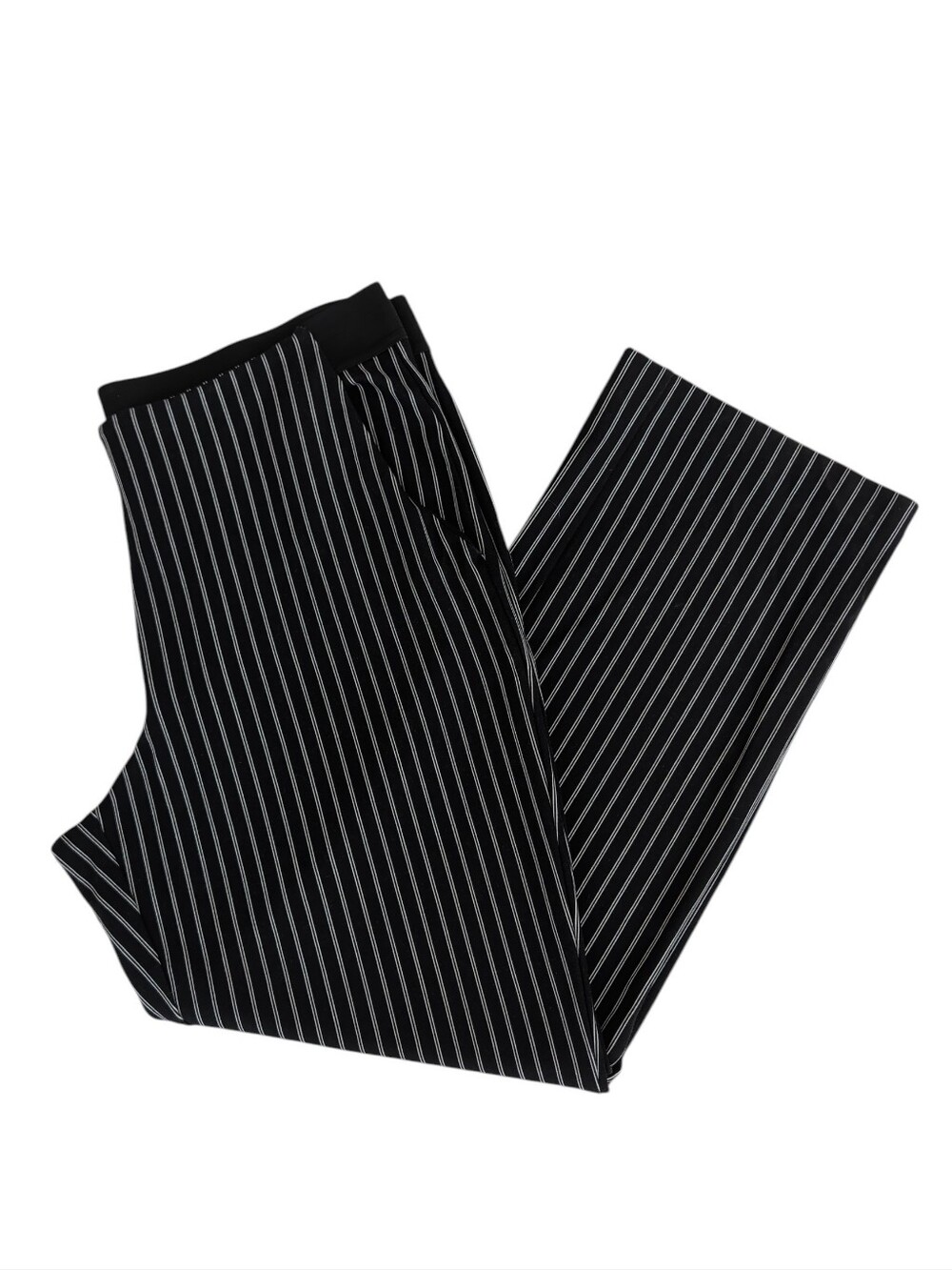 Liz Claiborne Audra Pinstripe Dress Trousers XL Black White Pockets